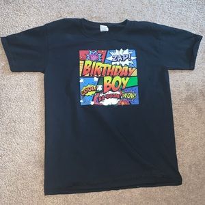 Boys superhero birthday shirt